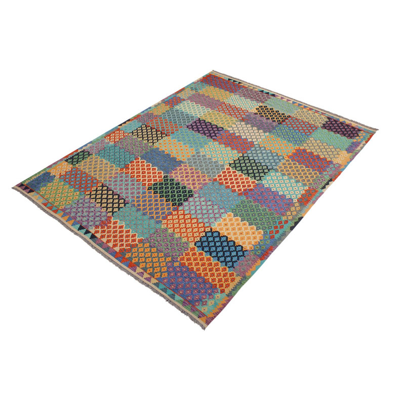 Tapis beige / brun en laine noué à la main à motif sud-ouest de 4 pi 2 po x 6 pi Cedorah