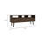 54" Dark Brown Wood Enclosed and Open Storage TV Stand
