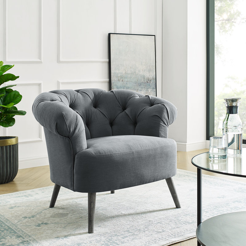 Upholstered Armchair, Grey
