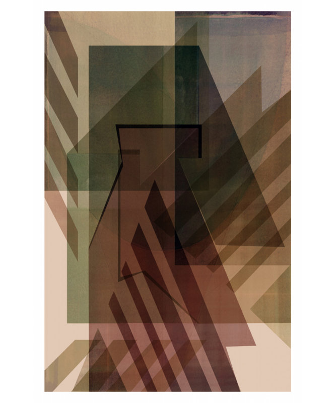 Modern Geometric Layers by Cartissi — Pattern Wall Art, 40 × 60, Framed Print, White
