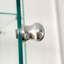 Armoire de rangement en verre trempé avec bande à DEL, porte verrouillable, miroir arrière, couleur blanche, pour chambre à coucher et bureau, capacité de 110 lb-1029962324