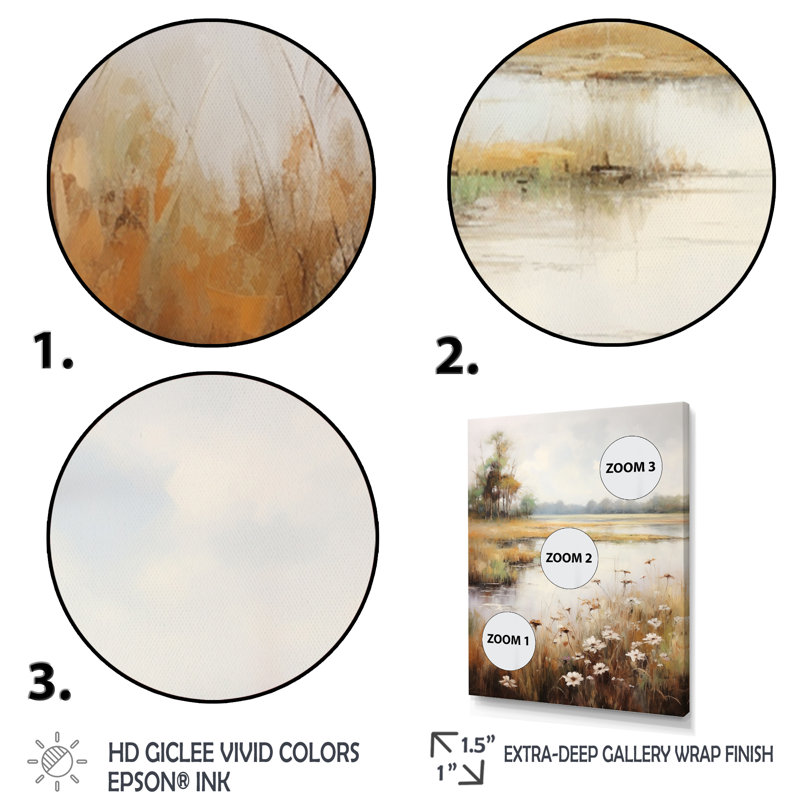 Meadow Timeless Beauty - Décoration murale florale, Toile tendue, H 32 po x l 16 po x P 1 po