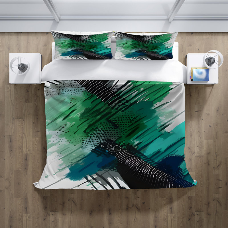 Ensemble de housse de couette , Housse de couette grand + 2 grandes taies décorat