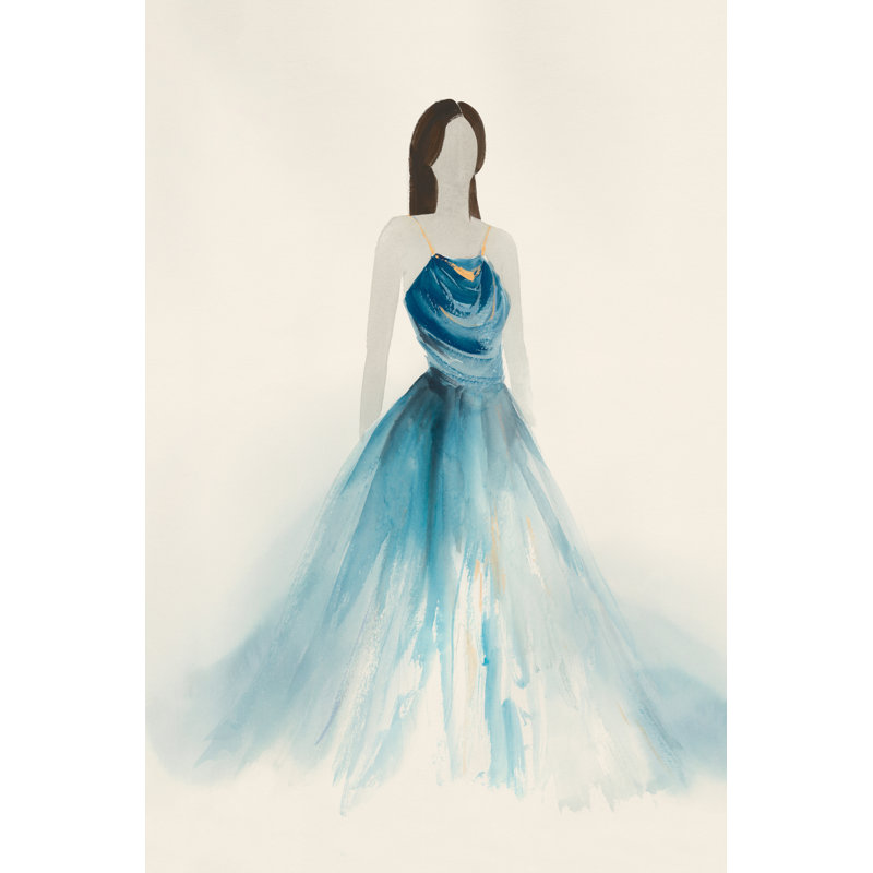 «Blue Dress I» par Lily K, H 30 po x l 20 po