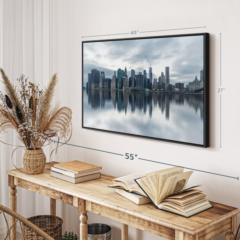 New York Skyline Reflection Canvas Print, 27" H x 40" W