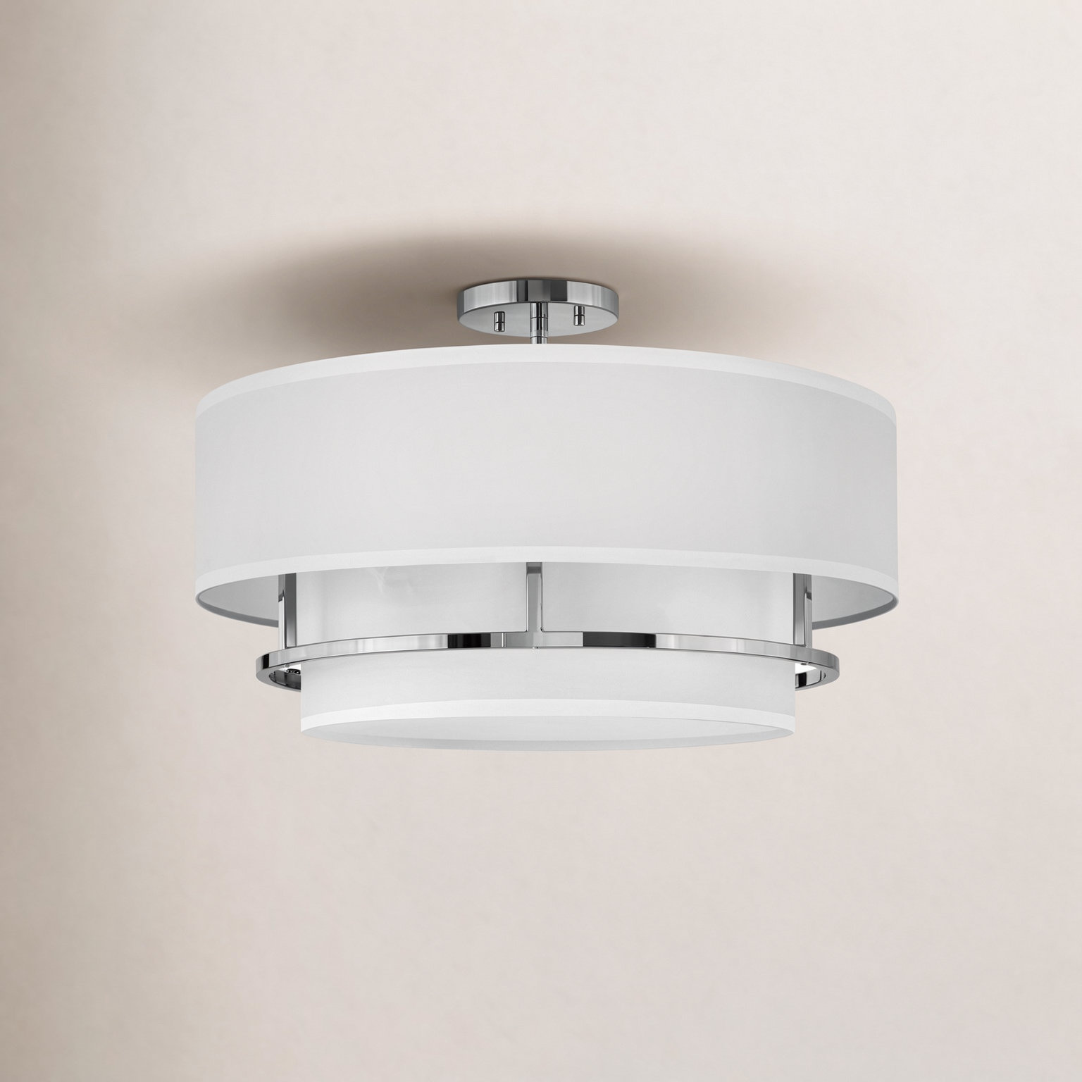 Graham 4-Light Semi Flush Mount, Polished Nickel
