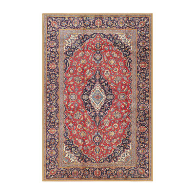 Tapis traditionnel rouge / noir Fereol