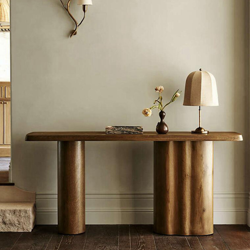 Retro rectangular console table, 31.5" H x 70.9" W x 13.8" D