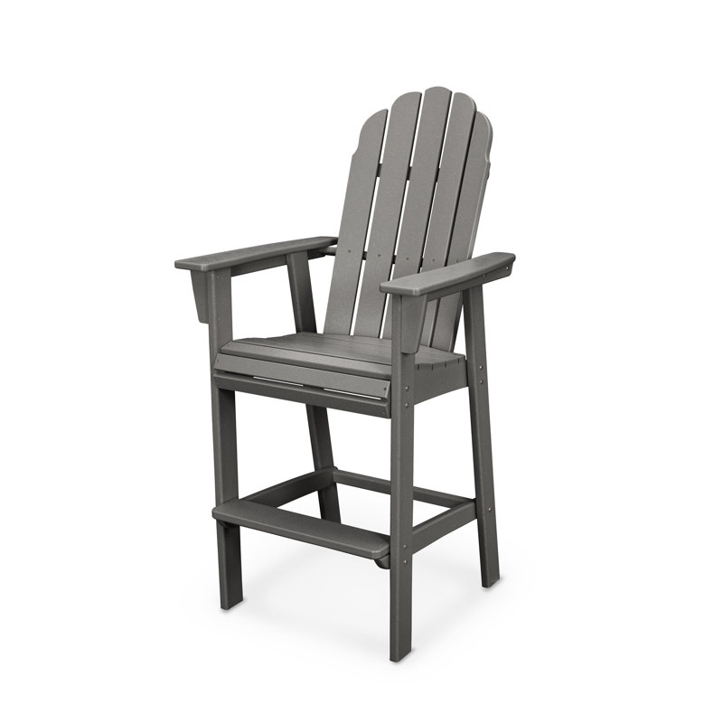Chaise Adirondack POLYWOOD Vineyard Curveback, 29,38 po, Gris ardoise