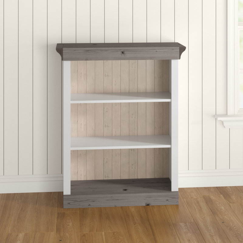 Kelly Bookcase, Stained and varnished White/Grey