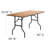 30"x 60" Rectangular Wood Folding Banquet Table with Clear Coated Finished Top