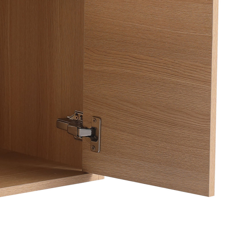 Meuble-lavabo mural classique en bois avec lavabo à poser en résine