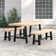 2 - Person Acacia Wood Patio Dining Set with Rectangular Table