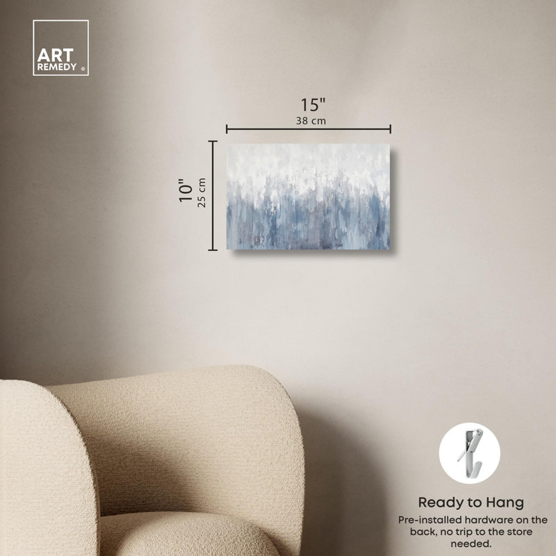 Art Remedy, toile abstraite neutre, H 10 po x l 15 po, Toile tendue