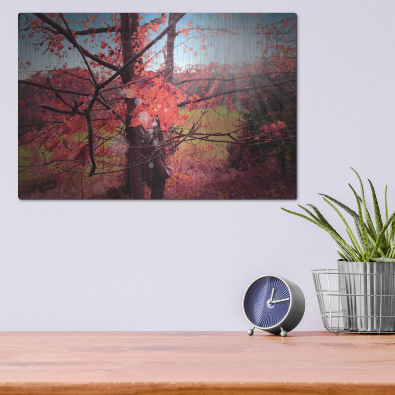 Art mural en métal Winston Porter «Fall Forest» par Mark Ashkenazi, H 12 po x l 16 po