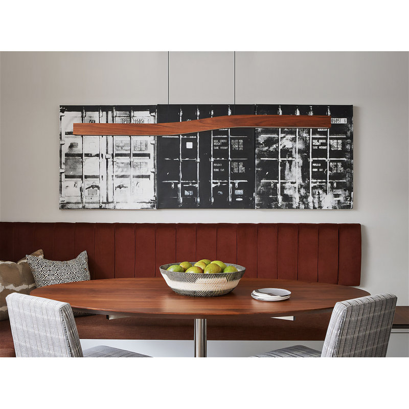 Camur 1 - Light LED Unique/Statement Pendant, Walnut, 2700K
