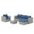 Baecher 6 Piece Rattan Sectional Seating Group with Cushion (Fully Assembled)-885579440