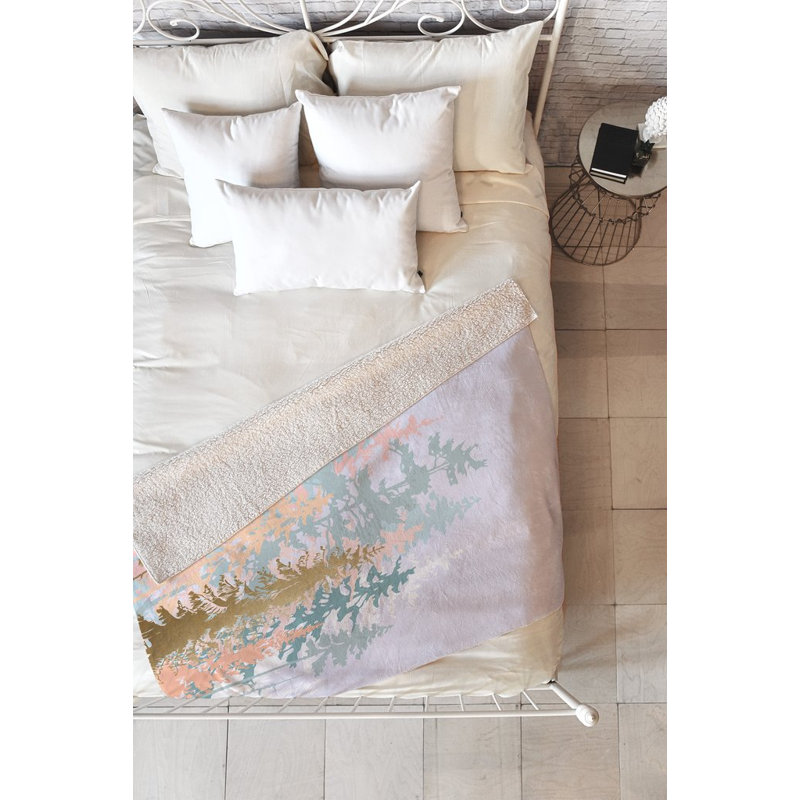 Jeté iveta abolina rosé forest, l 60 po x L 80 po