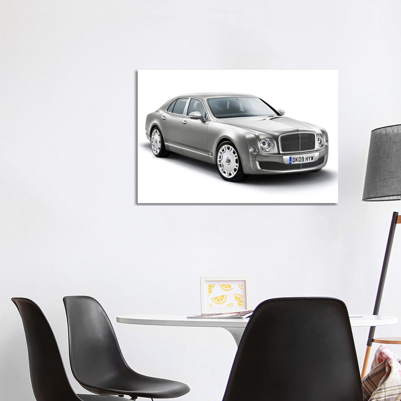 Bentley Mulsanne Grey - Wrapped Canvas Print, 101.6 cm H x 66.04 cm W x 1.91 cm D