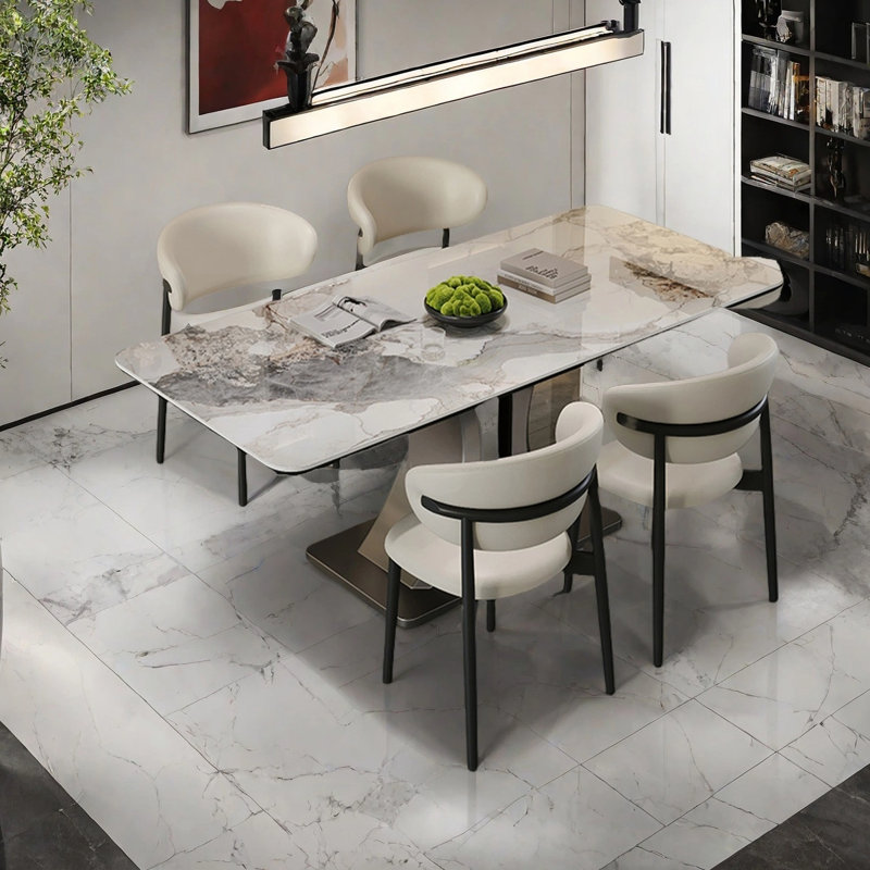 Table de salle à manger de luxe, H 29,53 po x L 55,12 po x l 31,5 po