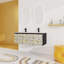 Meuble-lavabo double 47,6 po avec plateau en céramique Raianne