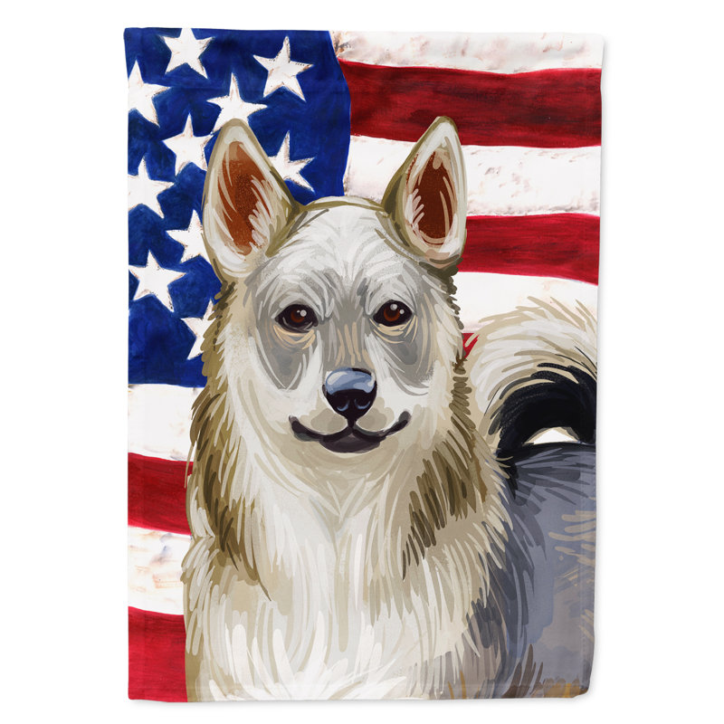 Polyester à 2 côtés 15 x 11 po drapeau de jardin, Vallhund suédois