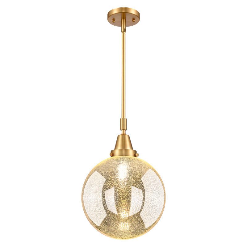 Luminaire suspendu sphère 1 lumière Lorri, Or satiné