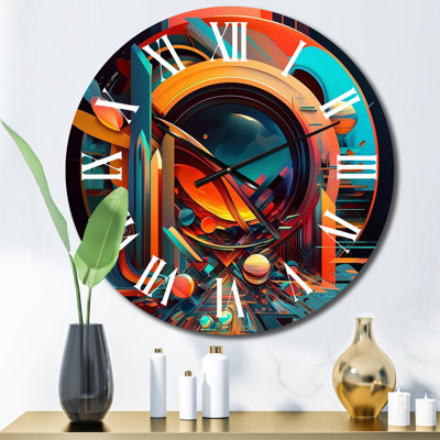 Horloge murale en métal