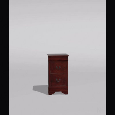 1Pc Nightstand Finish Solid Wood English Dovetail Construction Antique Nickle Hanging Pulls