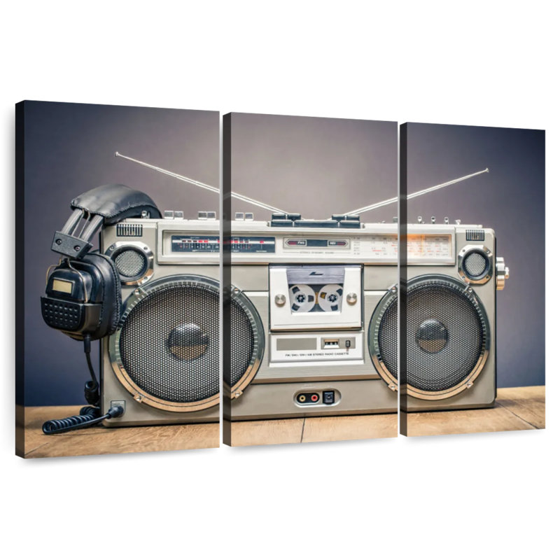 Abarca Headphones And Boombox, 24" H x 38" W