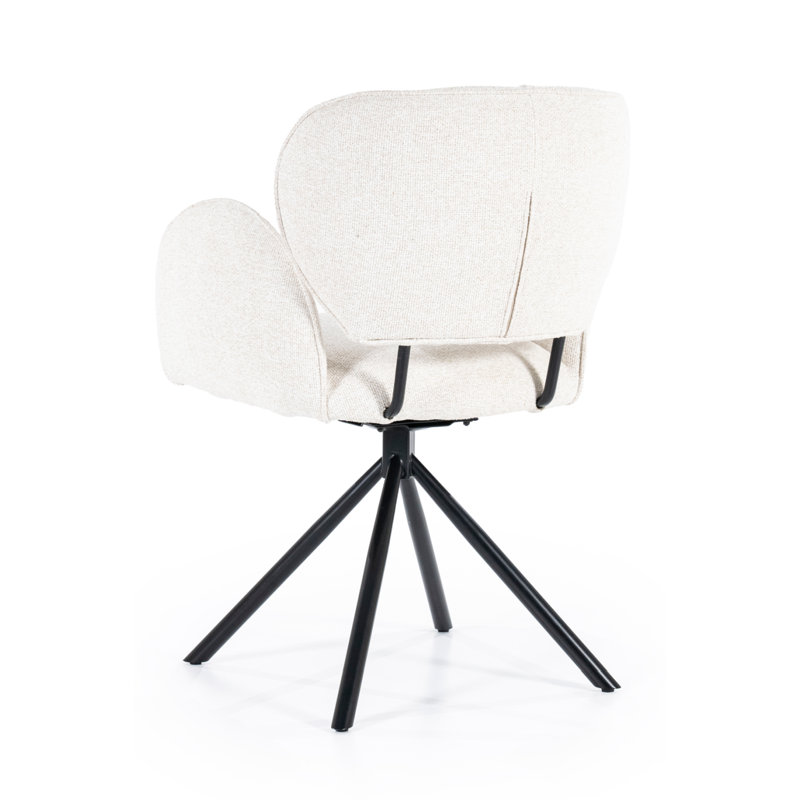 Upholstered Arm Chair, White