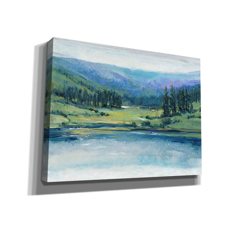 «Mountain Lake I» par Tim O'toole, art mural sur toile, H 12 po x l 16 po x P 0,75 po