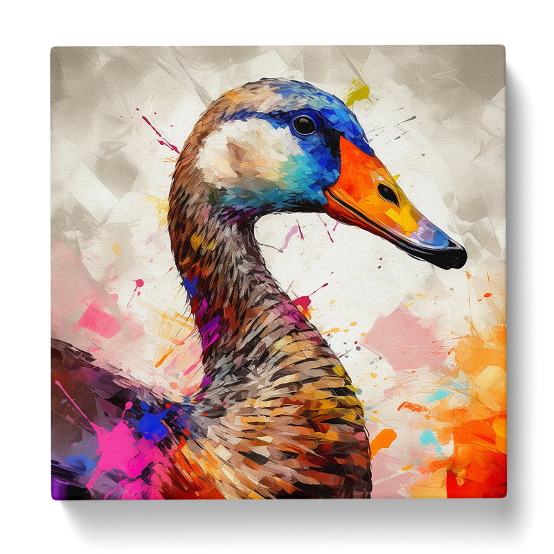 Goose Abstract Art No.1 - Wrapped Canvas, 35cm H x 35cm W x 3cm D