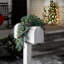 The Holiday Aisle® 36 in. Frosted Arctic Spruce Mailbox Swag with LED Lights