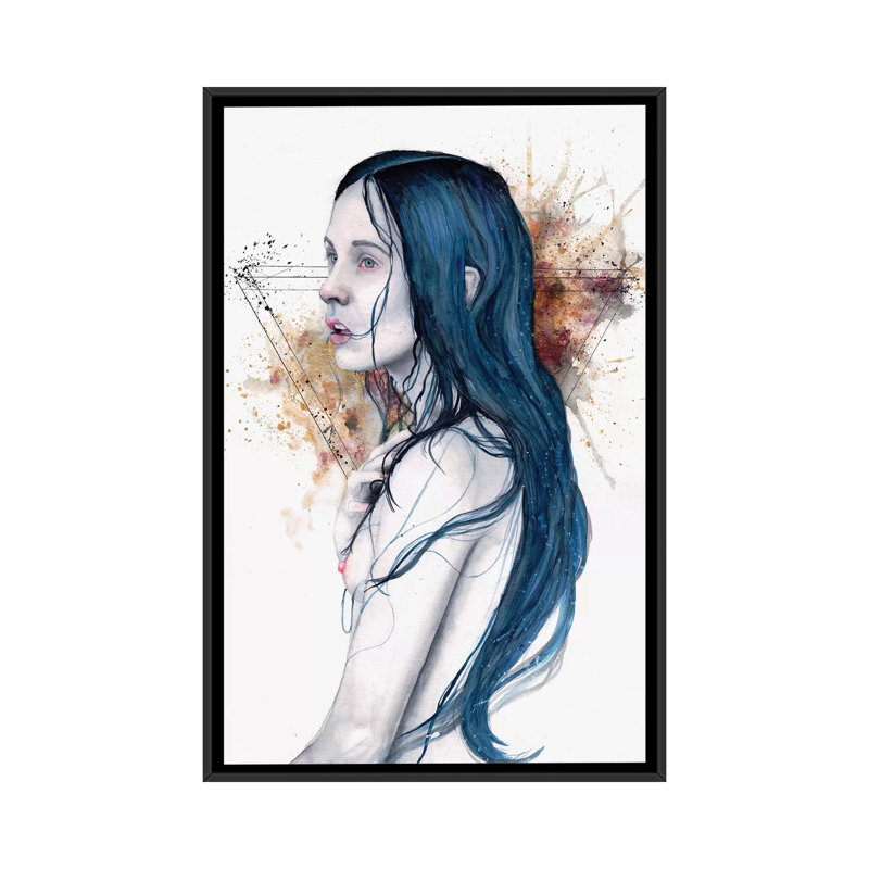 Reproduction d'art graphique sur toile, H 26 po x l 18 po x P 1,5 po, Toile avec cadre noir, Pas de tapis