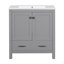 Ensemble de meuble-lavabo 60 po avec lavabos doubles (séparés), lavabos doubles en céramique, tablette de rangement et tiroirs séparés (miroir non inclus) - Solution de salle de bain moderne pour salles de bain spacieuses-2048986711