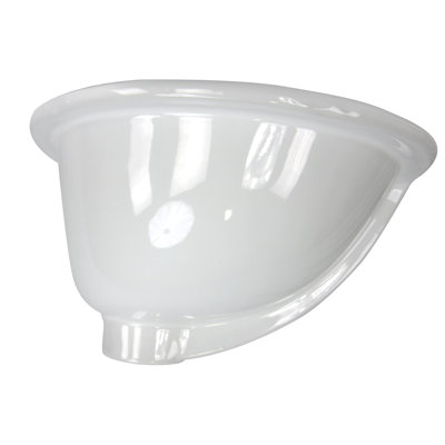 Glazed Bottom Small Undermount Ceramic Sink
