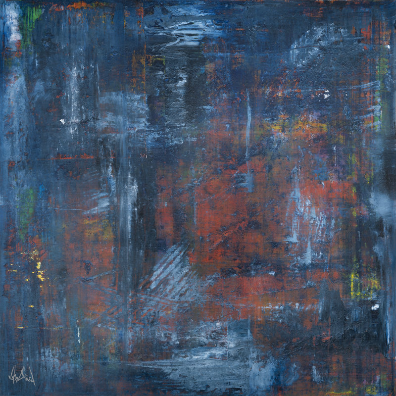 Abyss - Artist Enhanced Canvas Print, 40" H x 40" W  x 1" D, Wrapped Canvas