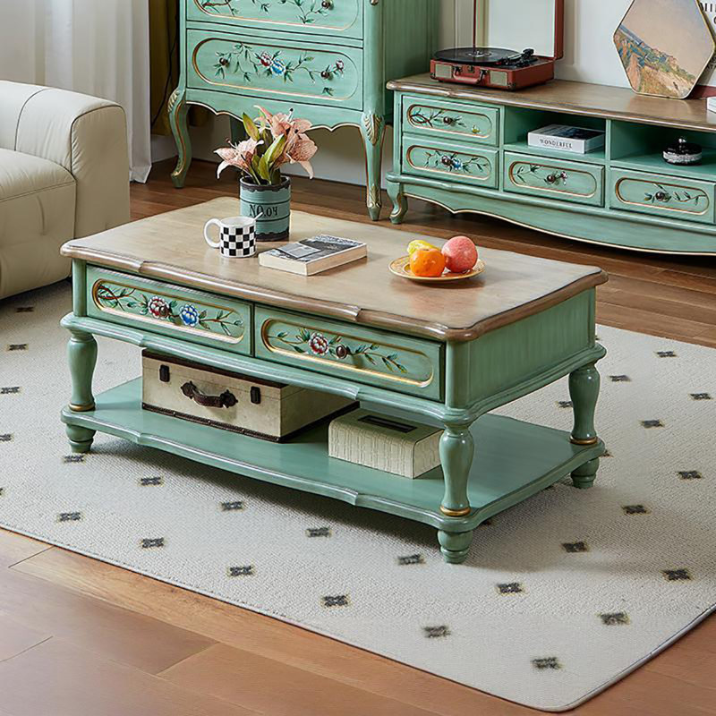 American-style painted coffee table