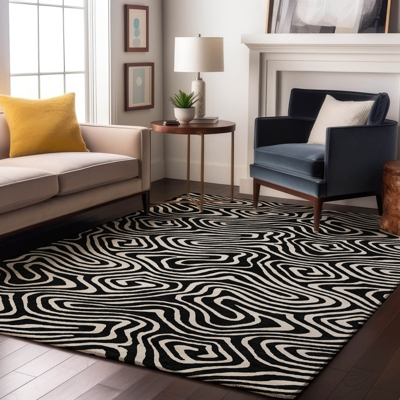 Tapis tourbillon Colmenero AMF1020 lavable à la machine de qualité supérieure, Rectangle 9 pi x 12 pi