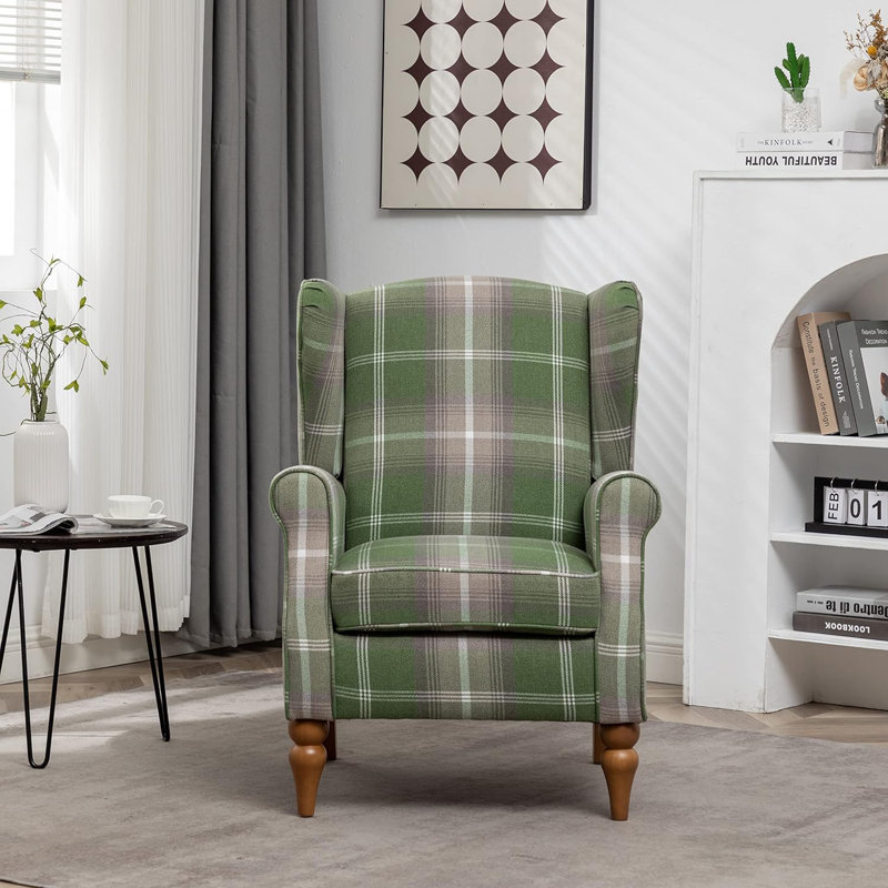 Bouchicas Upholstered Accent Chair, Green