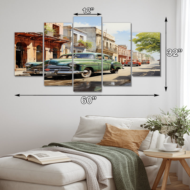 «Cuba Havana Vieja Timeless on Canvas», reproduction de 5 pièces