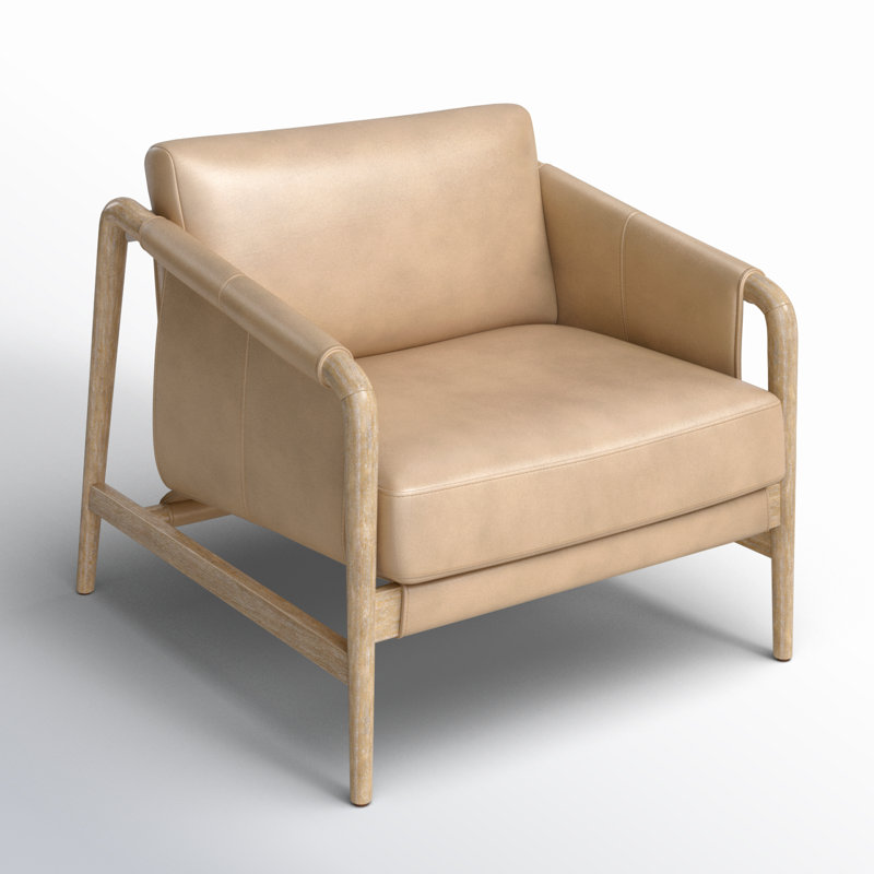 Genuine Leather Armchair, Tan
