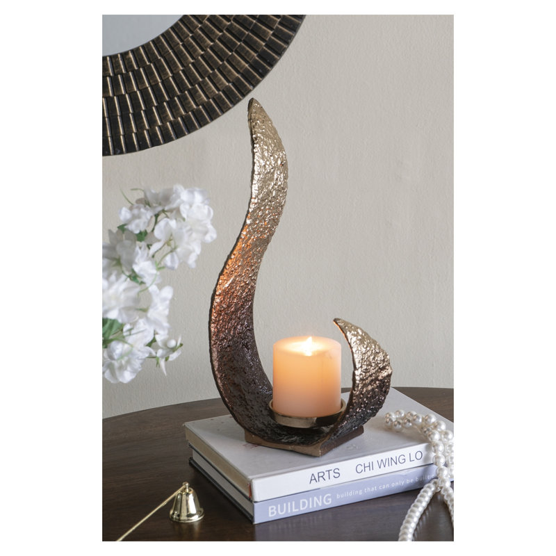 Porte-bougie 14,6 po Sculptural Ombre