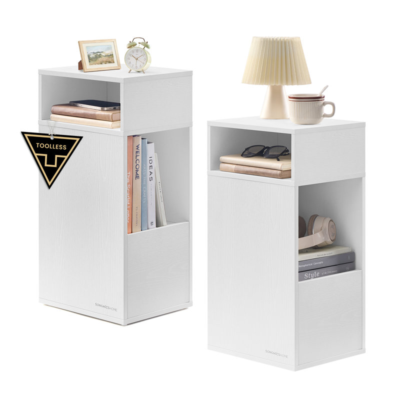 30cm W Manufactured Wood Bedside Table