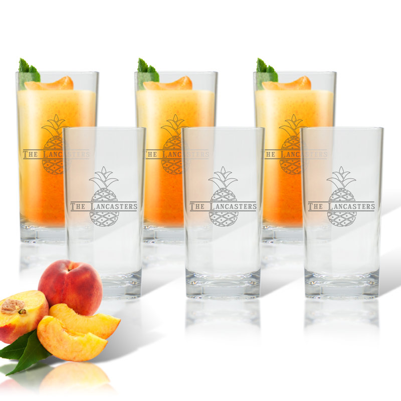Ananas personnalisé 15 oz. Verre Highball Glass, Oui