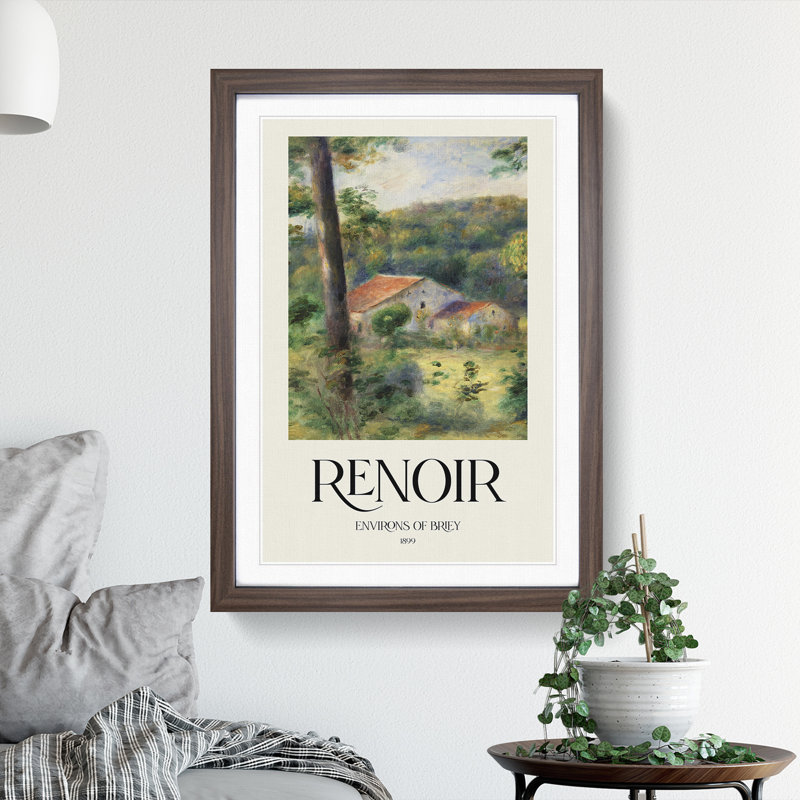 Environs Of Briey by Pierre-Auguste Renoir - Single Picture Frame Print, 36cm H x 27cm W x 2cm D, Walnut Framed