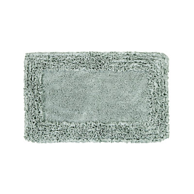 Aveliss 100% Cotton Tufted Bath Rug with Spray Latex Backing Machine Washable Luxurious Ruffle Border Ultra Soft and Absorbent Bathroom Rug