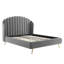 Grand lit plateforme à oreilles en velours Lana-1855027120