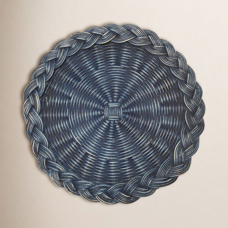 Braided Weave Placemats - Blue - Set of 4, Blue